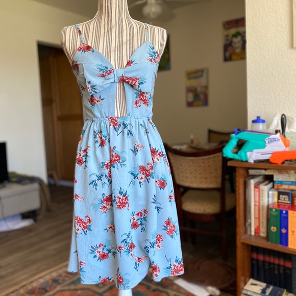 Blue Floral Dress - Picture 1 of 1